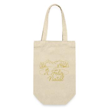 Feliz Natal Winterlandschaft weihnachtlich - Geschenkbeutel für Flaschen - Natur - Vorne