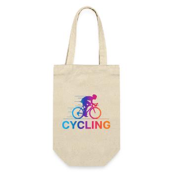 Lebendiger Radverlauf - Geschenkbeutel für Flaschen - Natur - Vorne