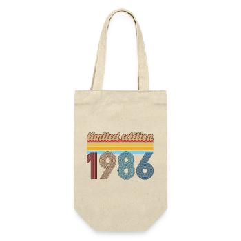 Anniversaire Vintage 1986 Rétro Cadeau Né En 1986 - Sac à bouteille - nature - Devant