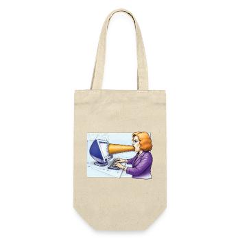 COMPUTER ADDICT WOMAN - geek & scifi - Sac à bouteille - nature - Devant