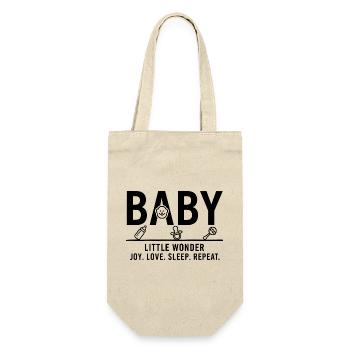 Baby Little Wonder Minimalist Design - Gift Bag for Bottles - nature - Front