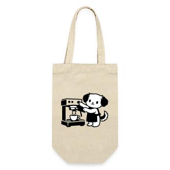 Barista dog super cute - Gift Bag for Bottles - nature - Front
