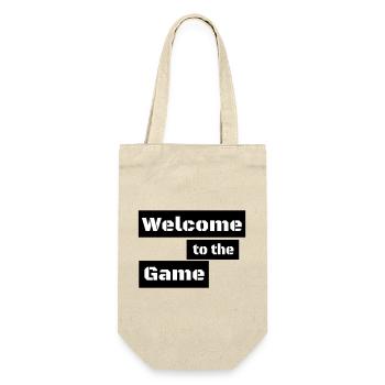 WELCOME TO THE GAME – Minimal Gamer Statement - Gift Bag for Bottles - nature - Front