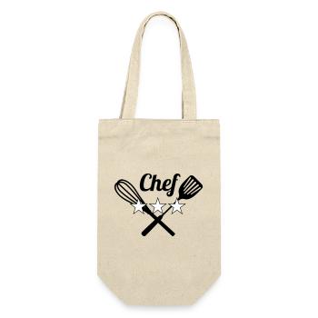 Chef - Kitchen - Cook - Gift Bag for Bottles - nature - Front