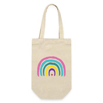Rainbow with heart colors of the 90s - Gift Bag for Bottles - nature - Front