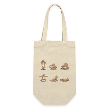 Sloth Yoga – Funny Yoga Animal Design - Gift Bag for Bottles - nature - Front