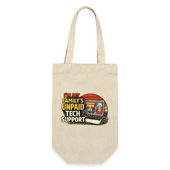Family Tech Support Unpaid - Gift Bag for Bottles - nature - Front