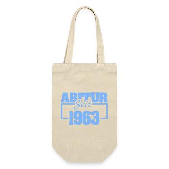 Abiturient 1963 - Geschenkbeutel für Flaschen - Natur - Vorne