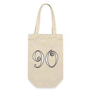 90. 90 YEARS. 90th ANNIVERSARY. 90 YEARS ANNIVERSARY. - Gift Bag for Bottles - nature - Front