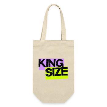 King Size Urban Streetwear – Statement Meme Design - Geschenkbeutel für Flaschen - Natur - Vorne