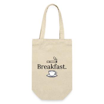 Breakfast Coffee Minimal Aesthetic Shirt - Gift Bag for Bottles - nature - Front