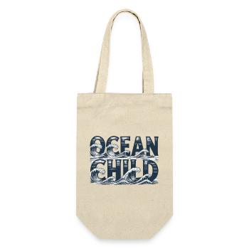 Ocean Child Wellenkunst - Geschenkbeutel für Flaschen - Natur - Vorne