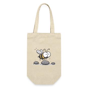 Little bee over stones - Gift Bag for Bottles - nature - Front