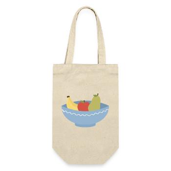 Fruit Bowl Still Life Illustration - Gift Bag for Bottles - nature - Front