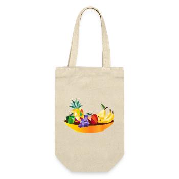 Geometric Fruit Still Life – Fruit Bowl - Gift Bag for Bottles - nature - Front