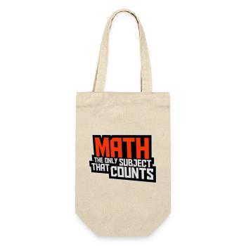 Math The Only Subject That Counts Nerd Mathe Logo - Geschenkbeutel für Flaschen - Natur - Vorne