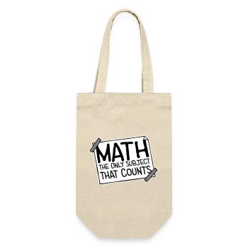 Math The Only Subject That Counts Nerd Mathe Logo - Gift Bag for Bottles - nature - Front