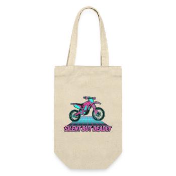Stilles, aber tödliches 80er-Jahre-Elektro-Dirtbike - Geschenkbeutel für Flaschen - Natur - Vorne