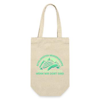 Schildkörten Wandergruppe Wander Bergsteiger - Geschenkbeutel für Flaschen - Natur - Vorne