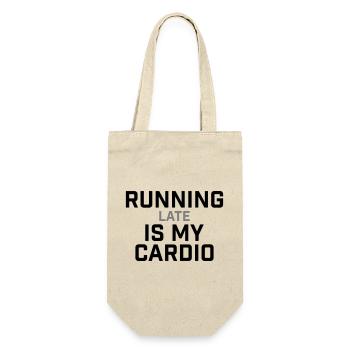 Courir en retard, c’est mon cardio qui le dit - Sac à bouteille - nature - Devant