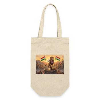 Kurdistan Lion - Geschenkbeutel für Flaschen - Natur - Vorne