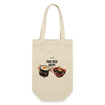 You maki miso happy - Gift Bag for Bottles - nature - Front