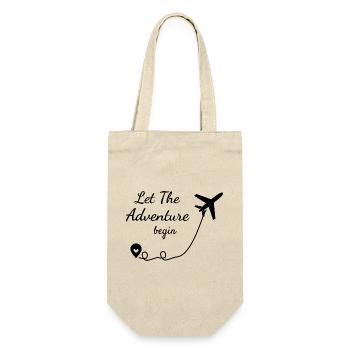 Reisen - Let The Adventure Begin - Reiselust - Geschenkbeutel für Flaschen - Natur - Vorne