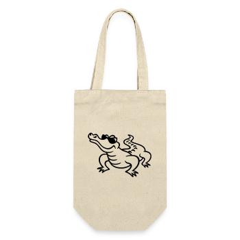 Croco Cool - Geschenkbeutel für Flaschen - Natur - Vorne
