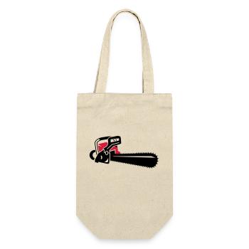 Une tronçonneuse - Sac à bouteille - nature - Devant