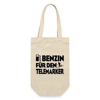 Benzin Telemarker - Geschenkbeutel für Flaschen - Natur - Vorne
