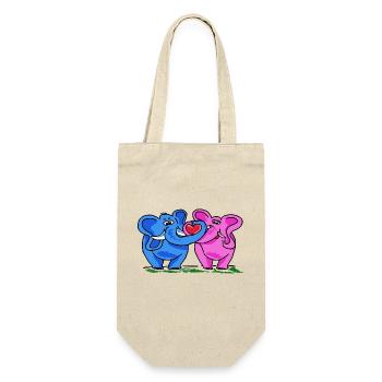 Elephant lovers - Gift Bag for Bottles - nature - Front