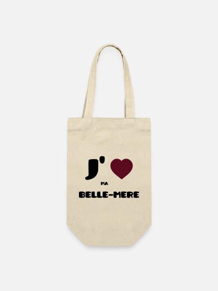 Ich liebe meine Mutter (V) - Geschenkbeutel für Flaschen - Natur