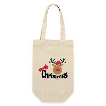 Christmas - Gift Bag for Bottles - nature - Front