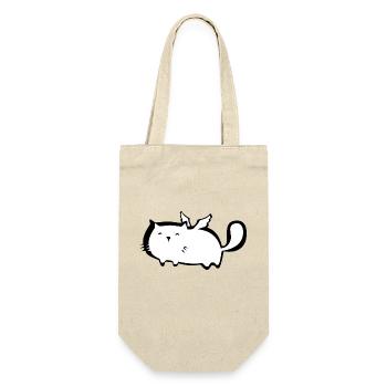 Chubby cute cat Angel with angel wings. Kids - Gift Bag for Bottles - nature - Front
