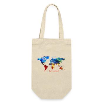 Lets explore! Weltkarte - Geschenkbeutel für Flaschen - Natur - Vorne