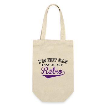 Not Old .... Retro - 2 Colour - Gift Bag for Bottles - nature - Front