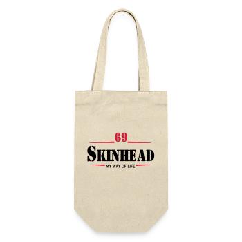 2 colors - Skinhead My Way of Life Skinheads - Geschenkbeutel für Flaschen - Natur - Vorne