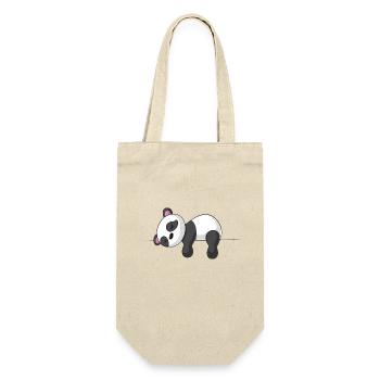Sleepy cartoon panda - Gift Bag for Bottles - nature - Front