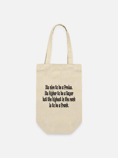 Its nice to be a Preiss ... - Geschenkbeutel für Flaschen - Natur