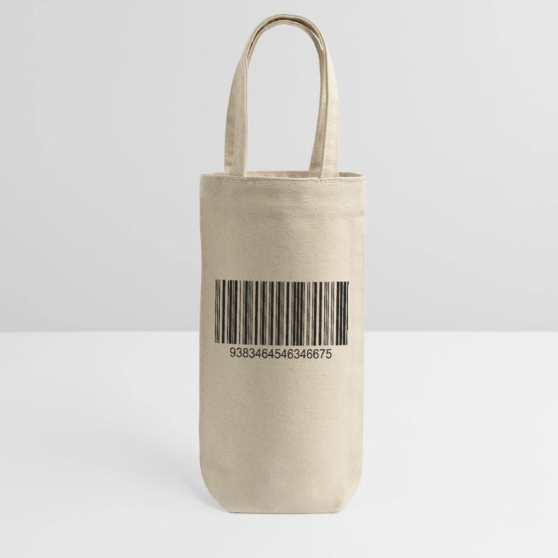 Code barres / code-barres en noir avec des chiffres Sac à bouteille