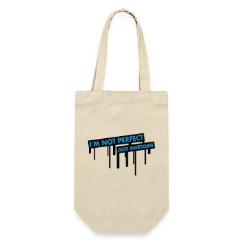 im_not_perfect_just_awesome_graffiti - Geschenkbeutel für Flaschen - Natur - Vorne