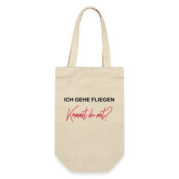 Fliegen - Geschenkbeutel für Flaschen - Natur - Vorne