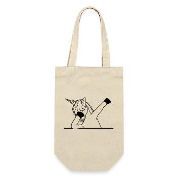 box text write signage wall dabbing unicorn d - Gift Bag for Bottles - nature - Front