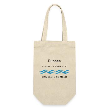 Duhnen - das beste am Meer - Geschenkbeutel für Flaschen - Natur - Vorne