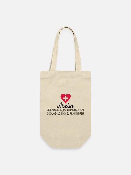 Ärztin - Geschenkbeutel für Flaschen - Natur