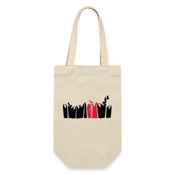 palms holiday island black alien man long arm - Gift Bag for Bottles - nature - Front
