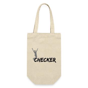 checker - Geschenkbeutel für Flaschen - Natur - Vorne