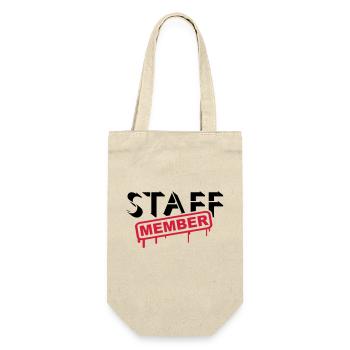 Staff Member Friends Team Staff Crew Logo - Gift Bag for Bottles - nature - Front