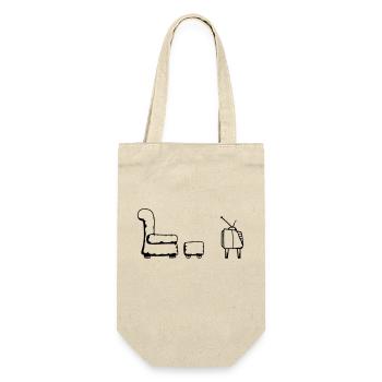 living room tv furniture tv watch look unte - Gift Bag for Bottles - nature - Front