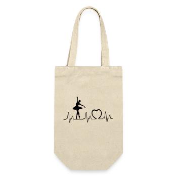 Heartbeat with heart ballet1 - Gift Bag for Bottles - nature - Front